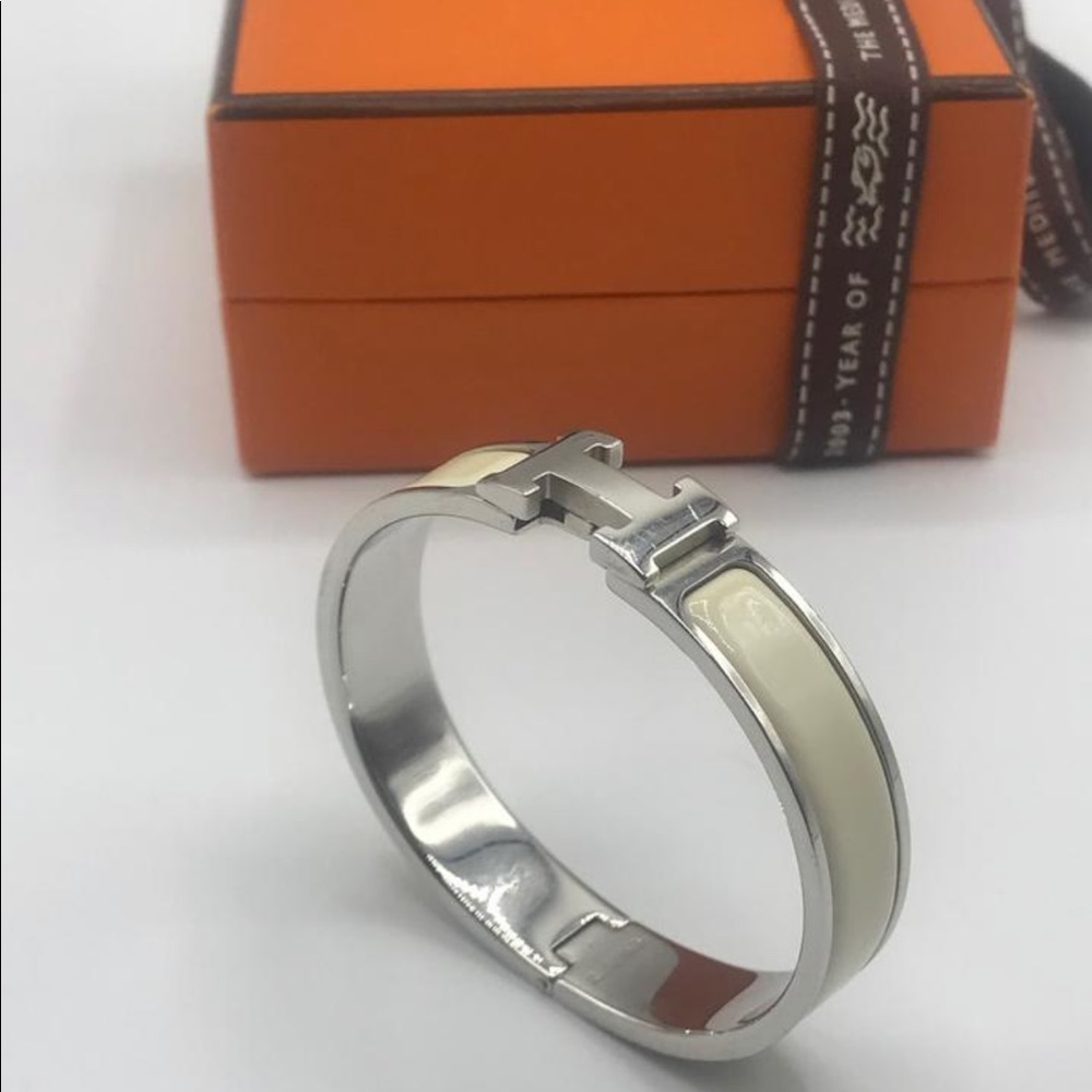 Hermès H Clic Clac Narrow Cuff Bangle Bracelet Pm - Picture 4 of 8